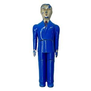 Vintage Renwal Father Dollhouse Dolls No. 44 Articulated Blue Suit Articulated